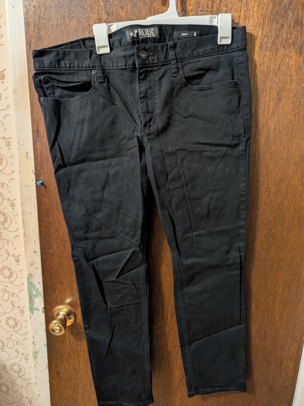 HT Brand Skinny Jeans sz 38x30  XXX Rude Punk Goth Hottopic